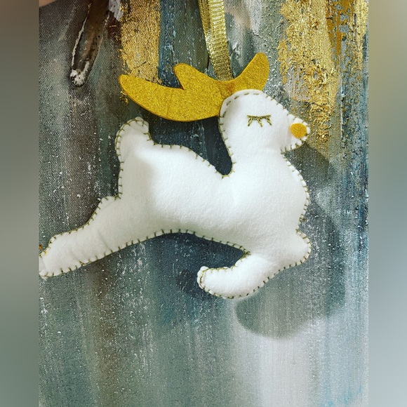 Hand made Christmas tree ornaments set of 2 - Picture 2 of 3